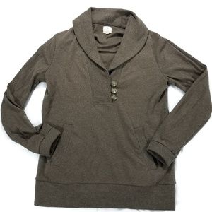 Banana Republic Brown Sweater with Buttons Medium